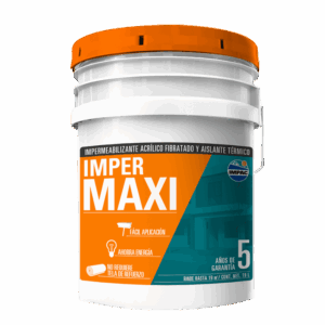 Impermeabilizante Acrílico Fibratado 5 Años IMPAC IMPER MAXI 19L